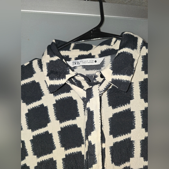Zara long button up dress womens small - Picture 2 of 6